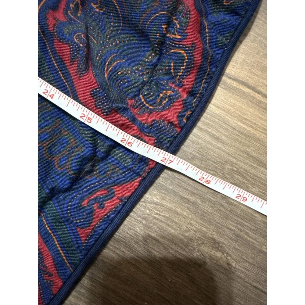 Ralph Lauren‎ MILLBROOK PAISLEY Red Navy Green Floral Euro Sham Moody Regal